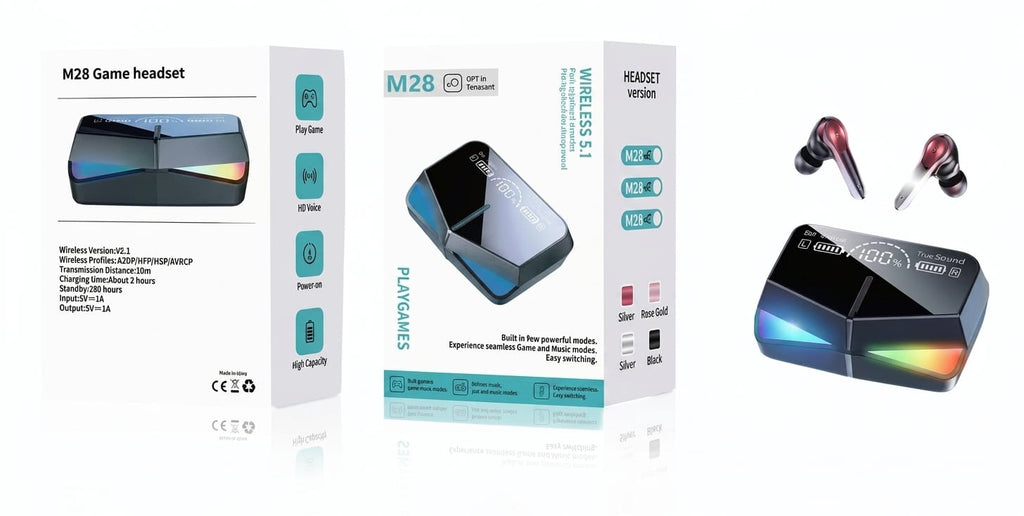 M28 Gaming Earbuds – ANC Wireless Bluetooth 5.1